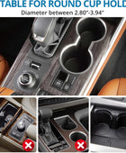 AUTOUTLET Versatile Round Cup Holder Expander ALL BLACK, Adjustable for Diameter 7.1-9.5 cm, Securely Holds Cups, Water Bottles, and Travel Mugs in Your Car