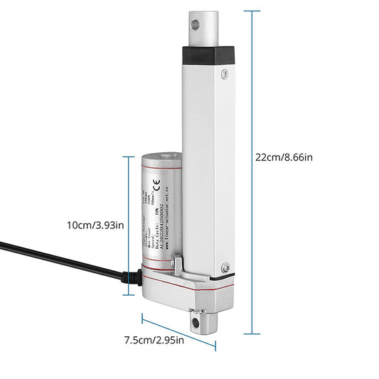 Linear Actuator DC 12 V 750 N 100 mm + Wireless Remote Control Kit