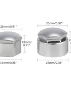 AUTOUTLET 20PCS (16 Standard Sizes + 4 Locking Sizes) Silver Hexagonal Plating Chrome Wheel Nut Caps
