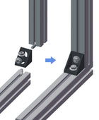 AUTOUTLET 10pcs Right Angle Bracket, Right Angle Bracket Connector T-Nut Screw 3030 Aluminum Extrusion Profile