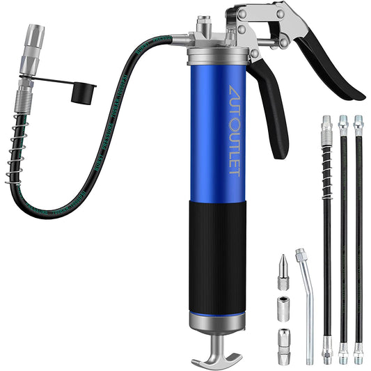 AUTOUTLET Grease Gun 6000PSI with Hose Manual Lever One-handed Grease