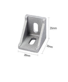 AUTOUTLET 10pcs Right Angle Bracket, Right Angle Bracket Connector T-Nut Screw 3030 Aluminum Extrusion Profile