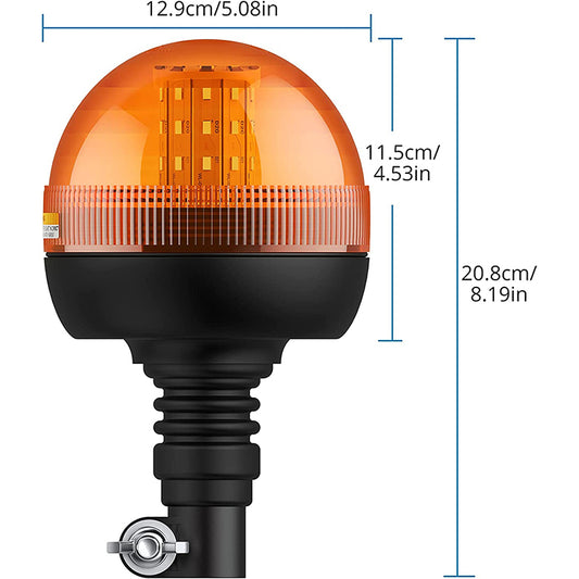 AUTOUTLET 2 PCS Rotating Beacon 40 LED Warning Lights 12V / 24V