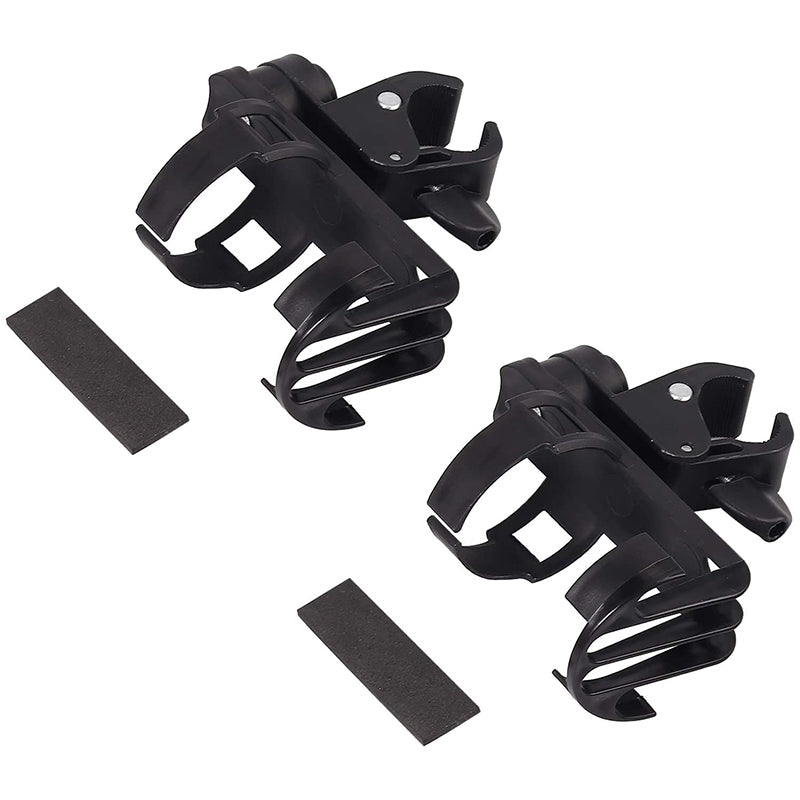 AUTOUTLET 2PCS 360° Black Plastic Bottle Holder Cup Holder Cup