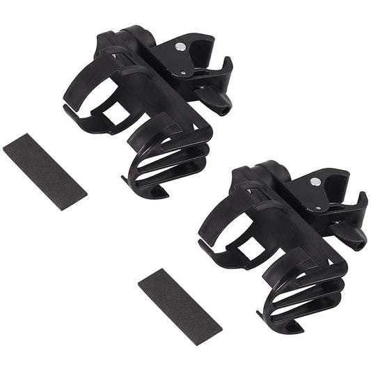 AUTOUTLET 2PCS 360° Black Plastic Bottle Holder Cup Holder Cup