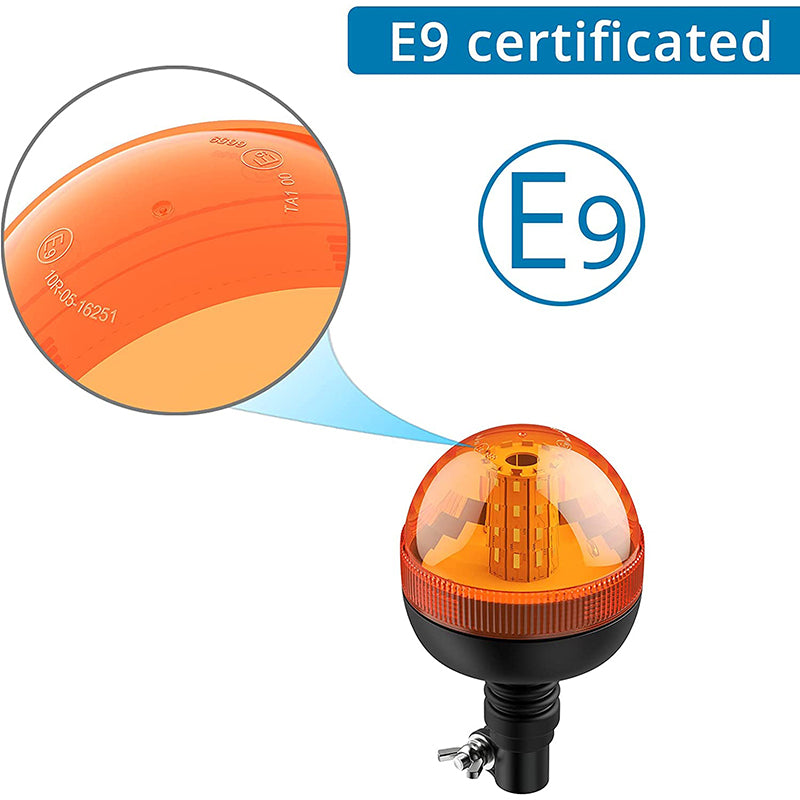 AUTOUTLET 2 PCS Rotating Beacon 40 LED Warning Lights 12V / 24V