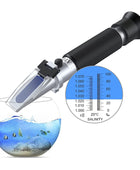 AUTOUTLET Salinity Refractometer,Automatic Temperature Compensation Salt Water Tester Hydrometer