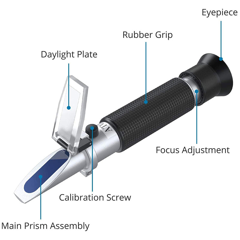 AUTOUTLET Salinity Refractometer,Automatic Temperature Compensation Salt Water Tester Hydrometer