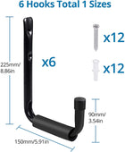AUTOUTLET 6-Piece Heavy-Duty Storage Hook