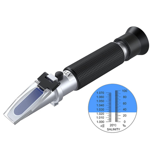 AUTOUTLET Salinity Refractometer,Automatic Temperature Compensation Salt Water Tester Hydrometer