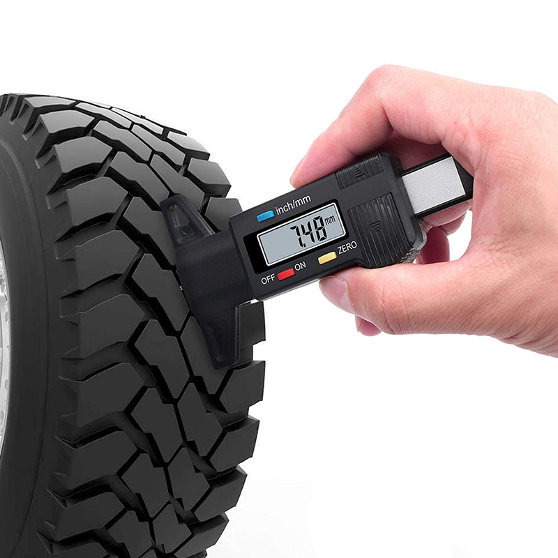 AUTOUTLET Digital Tyre Depth Gauge Tread Checker Motorbike