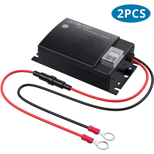 AUTOUTLET 2PCS DC 12V Car Vehicle Ultrasonic Mouse Repeller Gauge Rat
