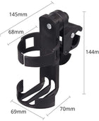 AUTOUTLET 2PCS 360° Black Plastic Bottle Holder Cup Holder Cup