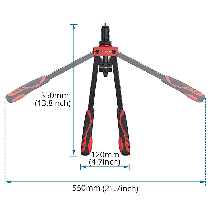 AUTOUTLET 14" Professional Rivet Pliers Set (Red)