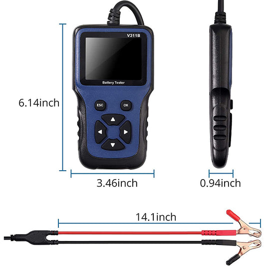 AUTOUTLET Car Battery Tester 12V Load Tester 100-2000 CCA