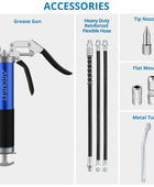 AUTOUTLET Grease Gun 6000PSI with Hose Manual Lever One-handed Grease