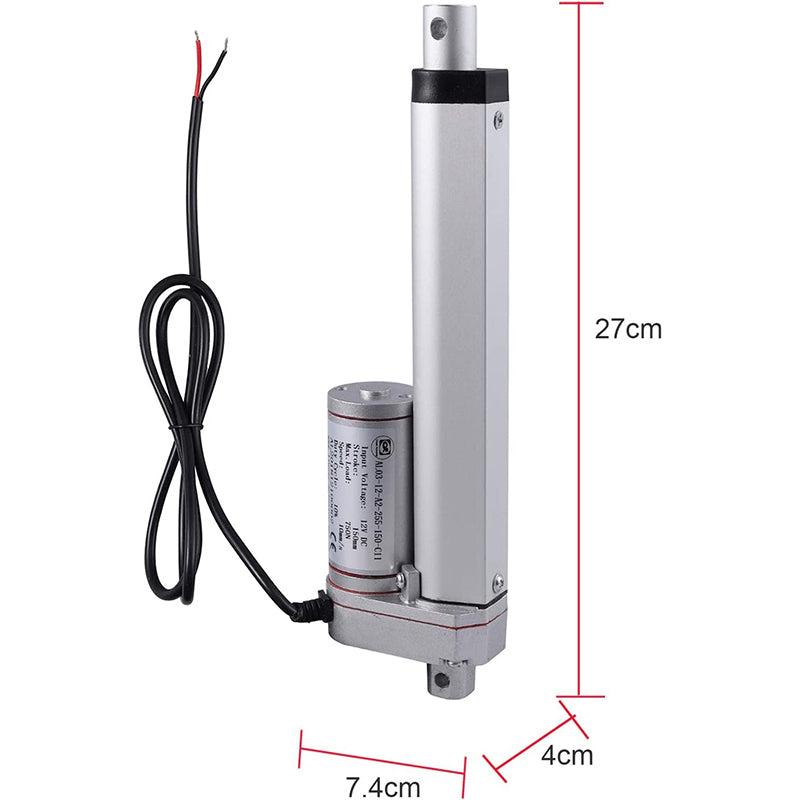 AUTOUTLET Linear Motor Adjustment Drive Gate Opener 12V DC 750N 150mm