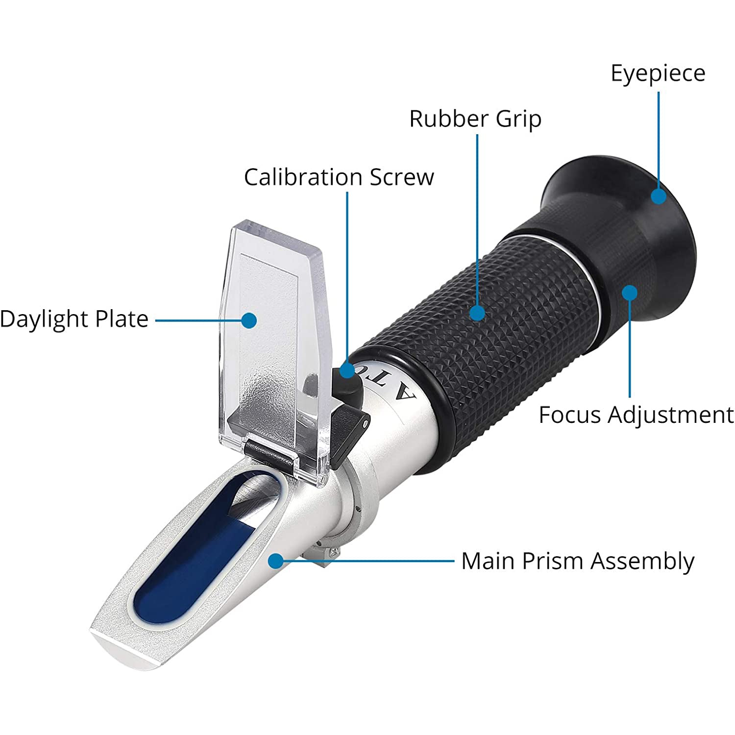 AUTOUTLET Brix Sugar 0-32% Refractometer with ATC, Plastic Drop