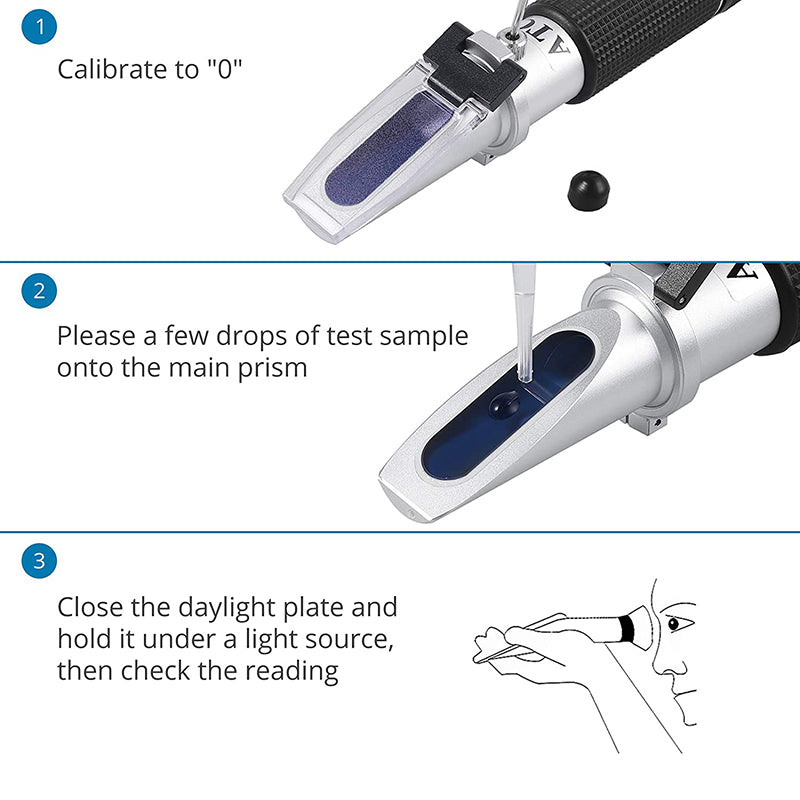 AUTOUTLET Wine Refractometer, 0-140 ° Öchsle 0-32% Brix 0-26% KMW Öchslemeter