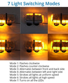 AUTOUTLET 12/24V IP65 72 LEDs Magnetic Emergency Bar Recovery Warning Strobe Light