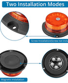 AUTOUTLET 12 LED Strobe Beacon Car Amber Warning Light 10V-30V