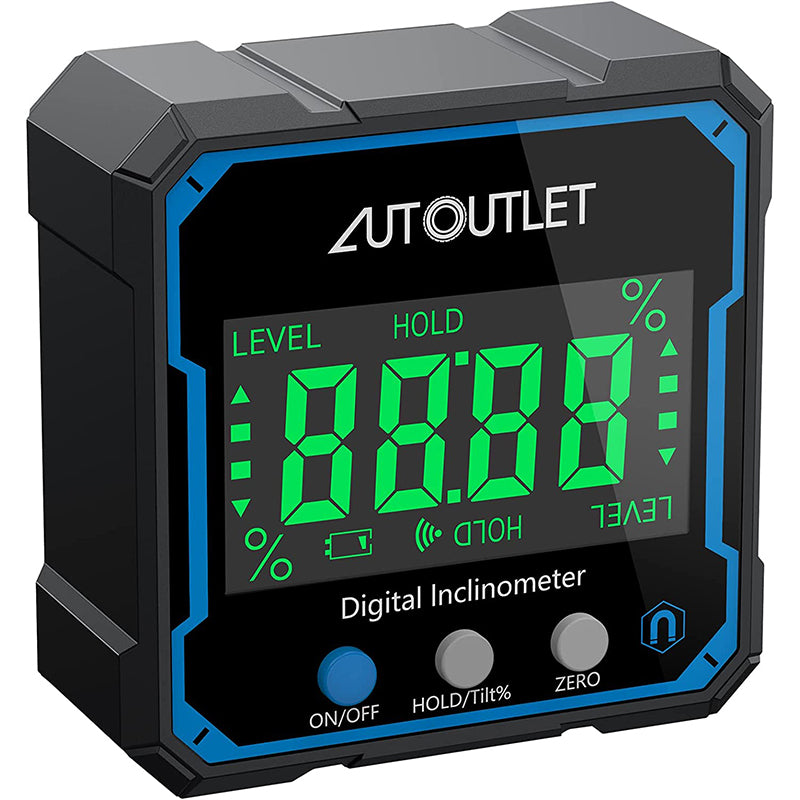 AUTOUTLET Digital Level Box Protractor Angle Finder Level Gauge Waterproof