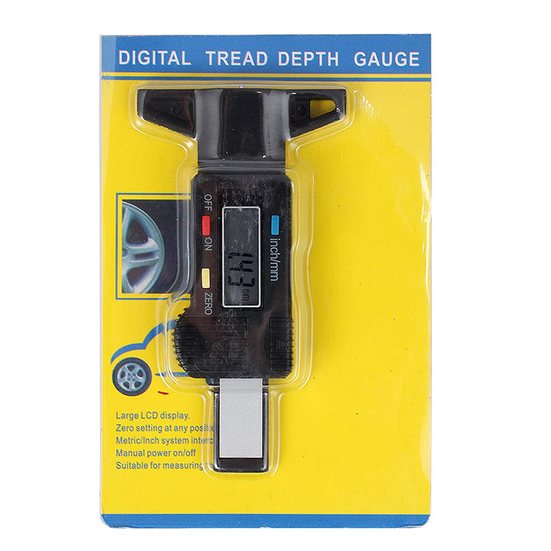 AUTOUTLET Digital Tyre Depth Gauge Tread Checker Motorbike
