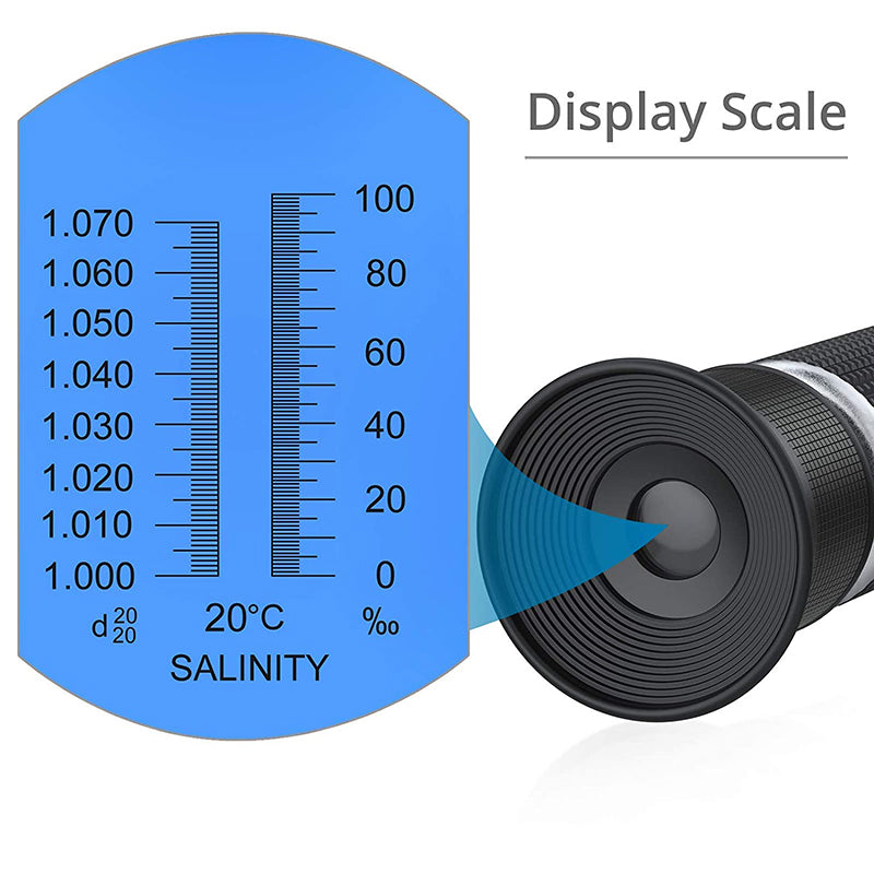 AUTOUTLET Salinity Refractometer,Automatic Temperature Compensation Salt Water Tester Hydrometer