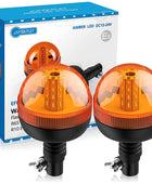 AUTOUTLET 2 PCS Rotating Beacon 40 LED Warning Lights 12V / 24V