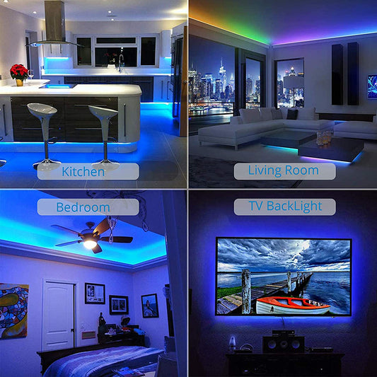 AUTOUTLET 10M WiFi LED Strips Lights 12V 5050 SMD RGB IP67