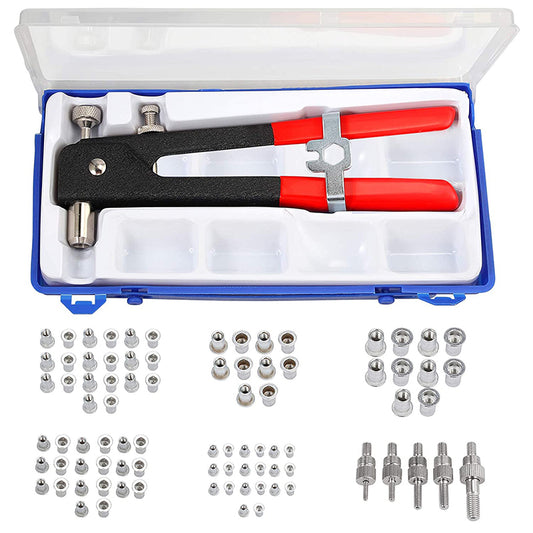 AUTOUTLET 86PCS Threaded Rivet Nut Set with Plastic Case (Red)