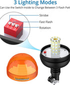 AUTOUTLET 2 PCS Rotating Beacon 40 LED Warning Lights 12V / 24V