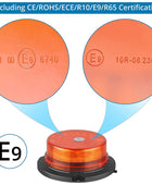 AUTOUTLET 12 LED Strobe Beacon Car Amber Warning Light 10V-30V