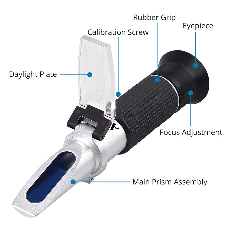 AUTOUTLET Wine Refractometer, 0-140 ° Öchsle 0-32% Brix 0-26% KMW Öchslemeter