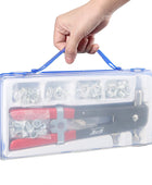 AUTOUTLET 86PCS Threaded Rivet Nut Set with Plastic Case (Red)