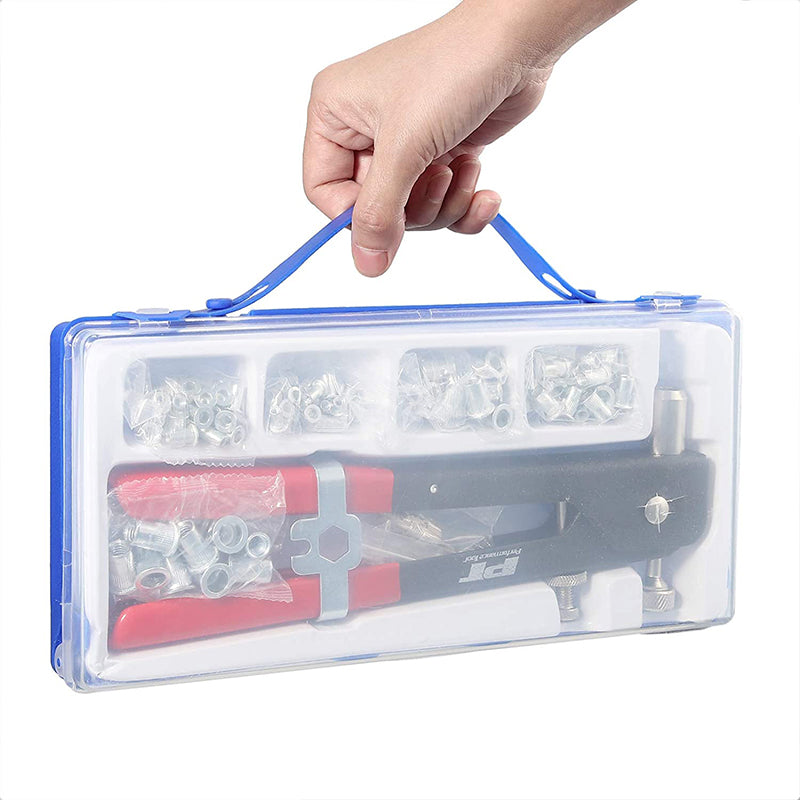 AUTOUTLET 86PCS Threaded Rivet Nut Set with Plastic Case (Red)
