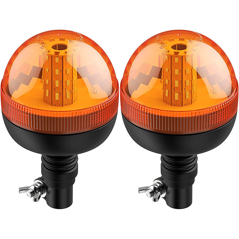 AUTOUTLET 2 PCS Rotating Beacon 40 LED Warning Lights 12V / 24V