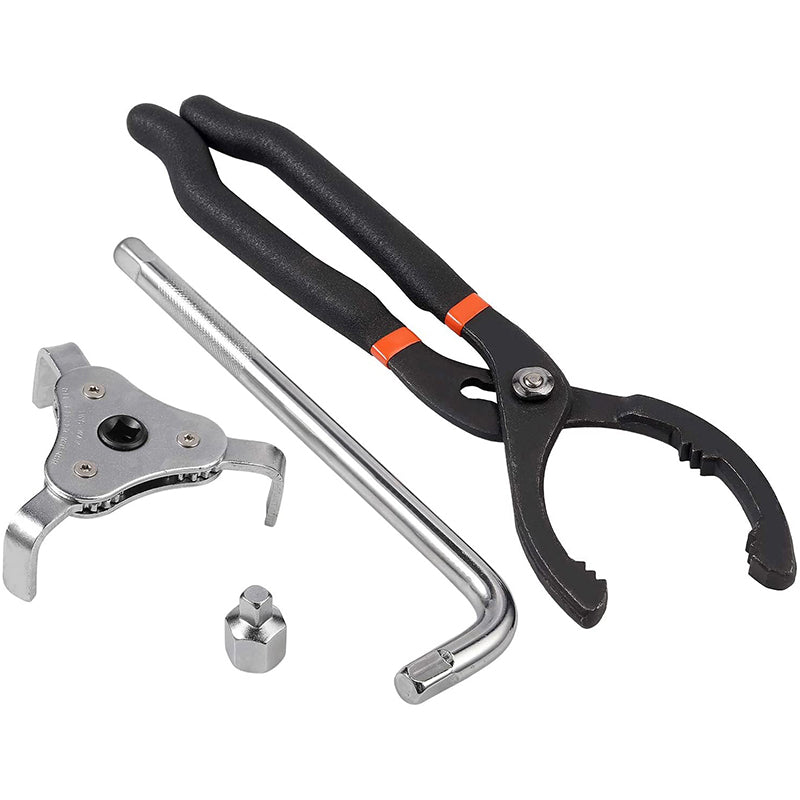 AUTOUTLET 12 Inch Oil Filter Pliers and Universal Adjustable Oil Filter