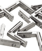 AUTOUTLET 10pcs T Slot Aluminum Profile Zinc Alloy L-Shape Brackets