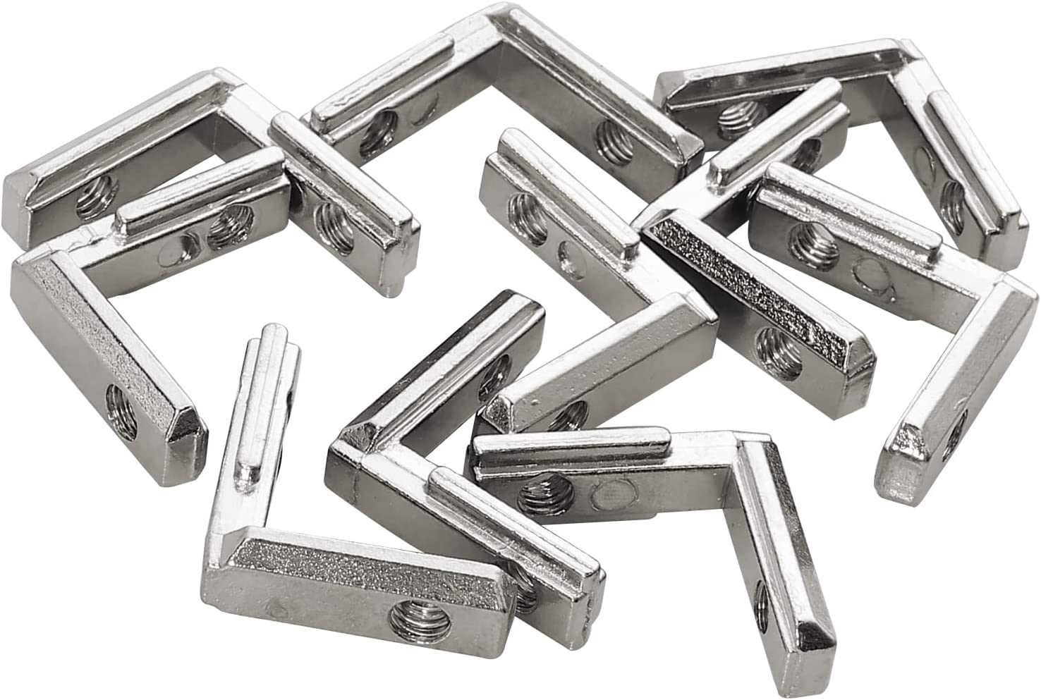 AUTOUTLET 10pcs T Slot Aluminum Profile Zinc Alloy L-Shape Brackets