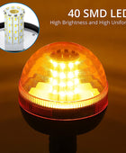 AUTOUTLET 2 PCS Rotating Beacon 40 LED Warning Lights 12V / 24V