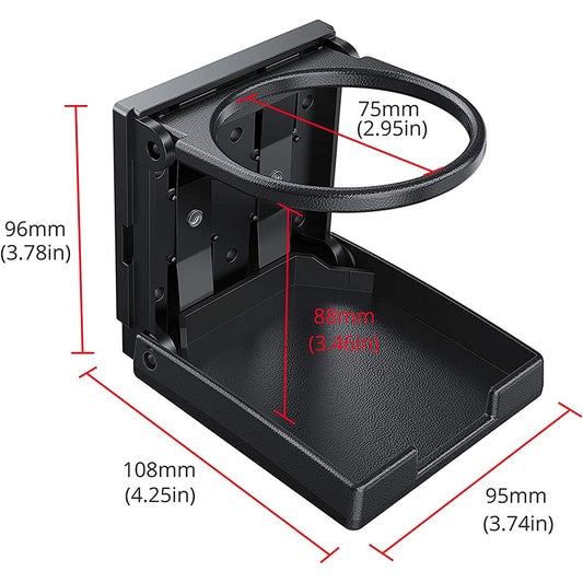 AUTOUTLET 2PCS ABS Universal Adjustable Folding Cup Drink Holder
