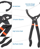 AUTOUTLET 12 Inch Oil Filter Pliers and Universal Adjustable Oil Filter