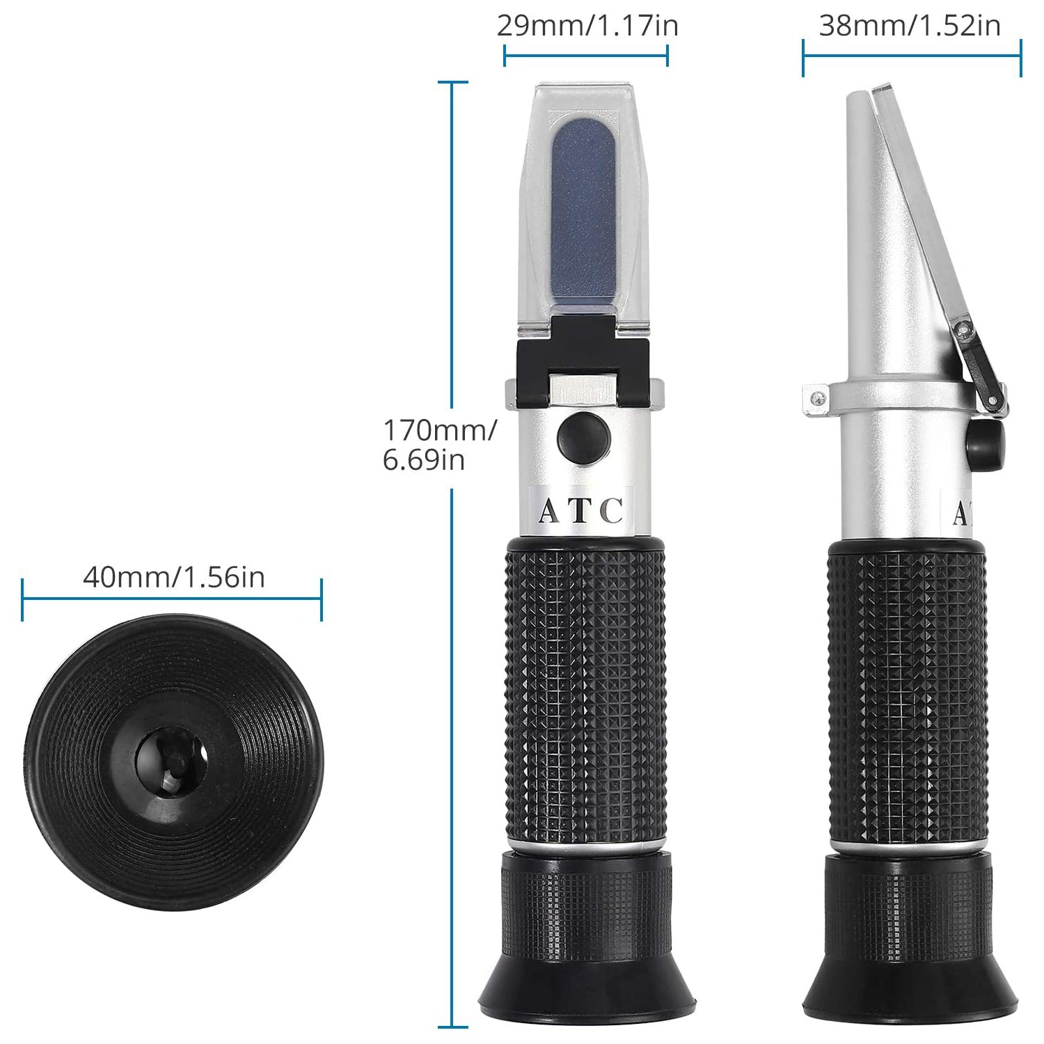 AUTOUTLET Brix Sugar 0-32% Refractometer with ATC, Plastic Drop