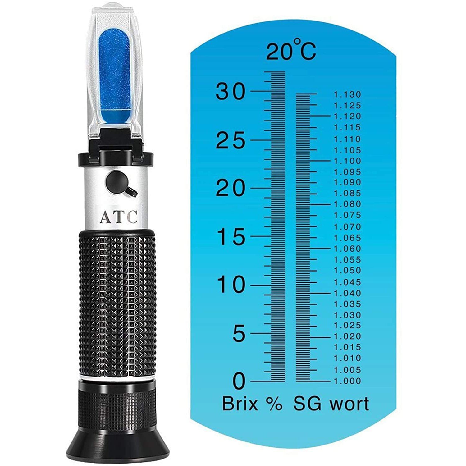 AUTOUTLET Brix Refractometer Aluminum 0~32% Digital LCD Display