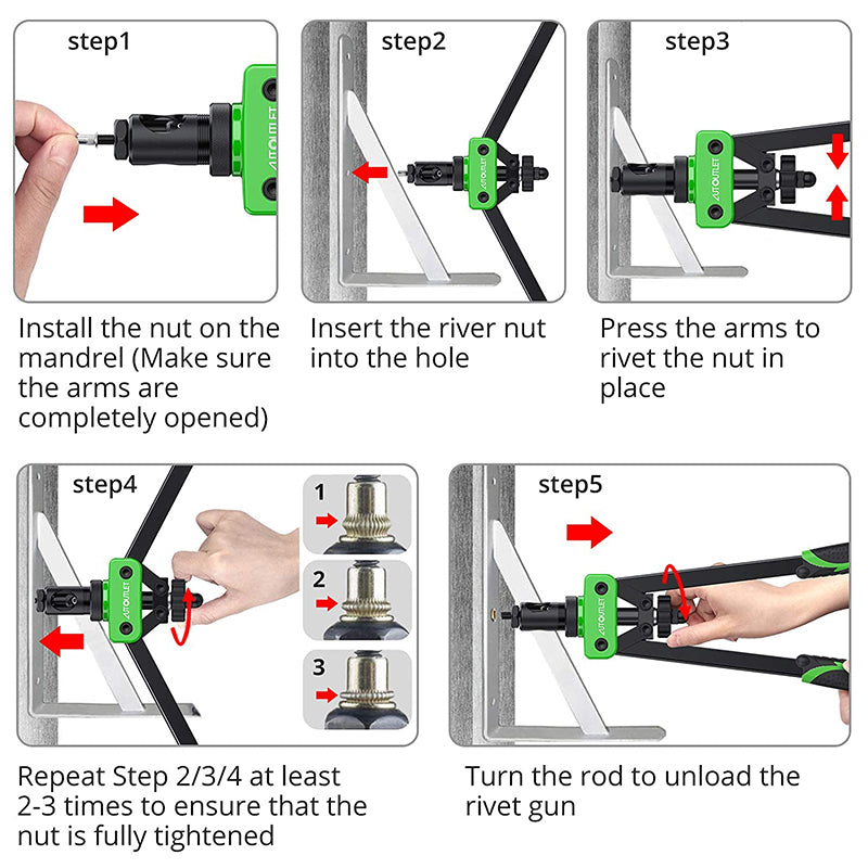 AUTOUTLET 14" Professional Rivet Pliers Set (Green)
