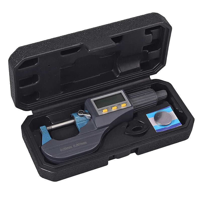 AUTOUTLET 0~25mm Electronic LCD Digital Display Outside Micrometer