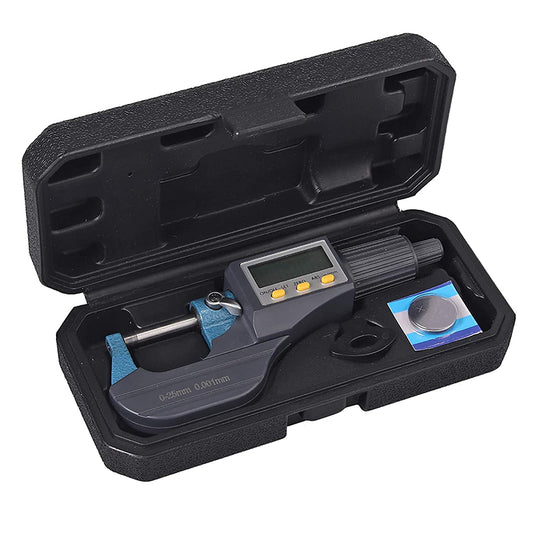 AUTOUTLET 0~25mm Electronic LCD Digital Display Outside Micrometer