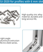 AUTOUTLET 10pcs T Slot Aluminum Profile Zinc Alloy L-Shape Brackets