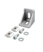 AUTOUTLET 10pcs Right Angle Bracket, Right Angle Bracket Connector T-Nut Screw 3030 Aluminum Extrusion Profile